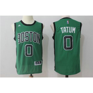 NBA Boston Celtics Jayson Tatum 0 Green with Black Number Men Jersey