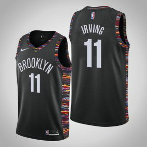 NBA Brooklyn Nets 11 Kyrie Irving Black City Edition Nike Men Jersey