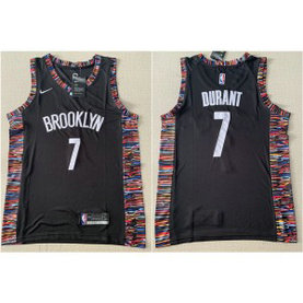 NBA Brooklyn Nets 7 Kevin Durant Black City Edition Nike Men Jersey 1