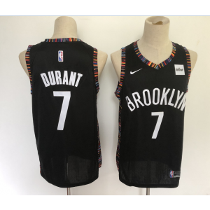 NBA Brooklyn Nets 7 Kevin Durant Black City Edition Nike Men Jersey