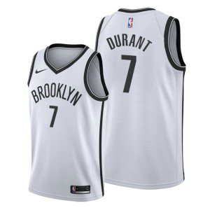 NBA Brooklyn Nets 7 Kevin Durant White Nike Men Jersey
