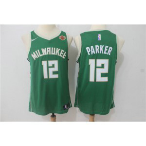 NBA Bucks 12 Jabari Parker Green Nike Swingman Men Jersey