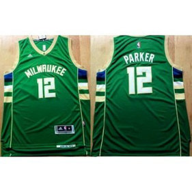 NBA Bucks 12 Jabari Parker Green Revolution 30 Men Jersey