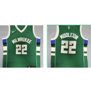 NBA Bucks 22 Khris Middleton Green Nike Men Jersey