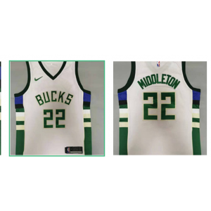 NBA Bucks 22 Khris Middleton White Nike Men Jersey