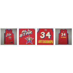 NBA Bucks 34 Antetokounmpo 2025 All Star Red Jordan Men Jersey