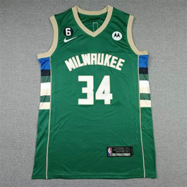 NBA Bucks 34 Antetokounmpo Green 2022-23 New Men Jersey
