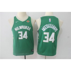 NBA Bucks 34 Giannis Antetokounmpo Green Nike Swingman Youth Jersey