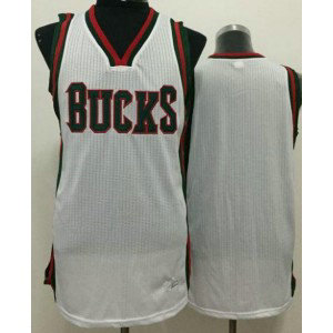 NBA Bucks Blank White Revolution 30 Men Jersey