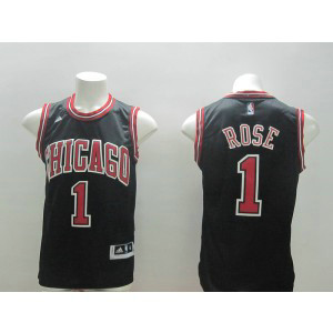 NBA Bulls 1 Rose Black 2014-15 New Men Jersey