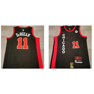 NBA Bulls 11 DeMar DeRozan Black 2023-24 City Nike Men Jersey