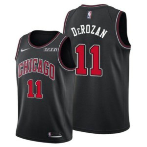 NBA Bulls 11 DeMar DeRozan Black Nike Men Jersey