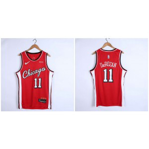NBA Bulls 11 Derozan Red Nike Men Jersey