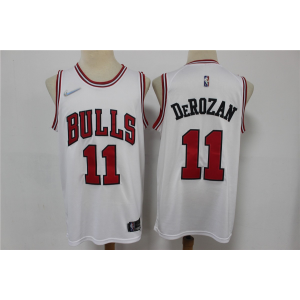 NBA Bulls 11 Derozan White Nike 75th Anniversary Men Jersey