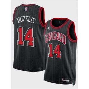 NBA Bulls 14 Buzelis Black Jordan Men Jersey