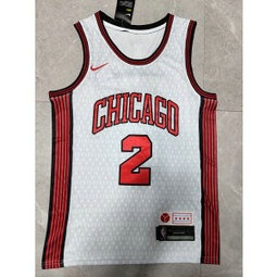 NBA Bulls 2 Ball 2022-23 New White Nike Men Jersey