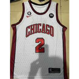 NBA Bulls 2 Ball 2022-23 White Nike Men Jersey
