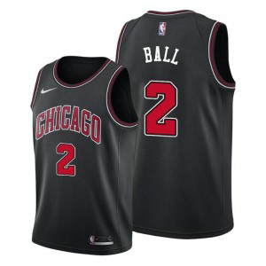 NBA Bulls 2 Ball Black Nike Men Jersey