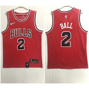 NBA Bulls 2 Ball Red Men Jersey