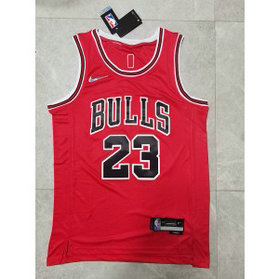NBA Bulls 23 Jordan Red 75th Anniversary Men Jersey