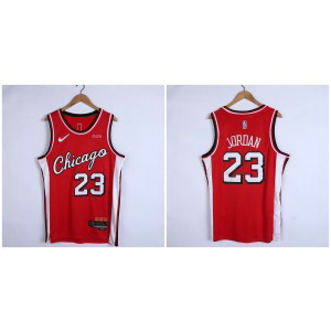 NBA Bulls 23 Jordan Red Men Jersey