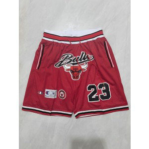 NBA Bulls 23 Jordan Red Shorts