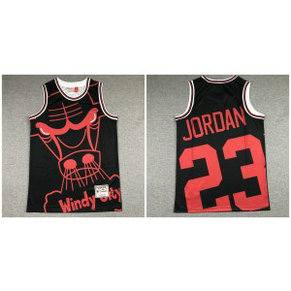 NBA Bulls 23 Michael Jordan Black Hardwood Classics Men Jersey 1