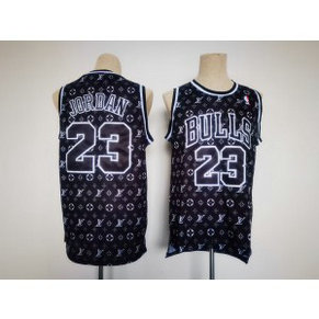 NBA Bulls 23 Michael Jordan Black Men Jersey