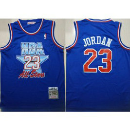 NBA Bulls 23 Michael Jordan Blue 1992-1993 All Star Hardwood Classics Men Jersey