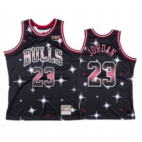 NBA Bulls 23 Michael Jordan Hwc Starry Throwback Men Jersey