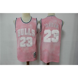 NBA Bulls 23 Michael Jordan Pink 1997-98 Hardwood Classics Men Jersey