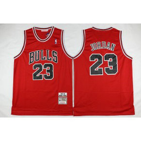 NBA Bulls 23 Michael Jordan Red 1997-98 Hardwood Classics Men Jersey