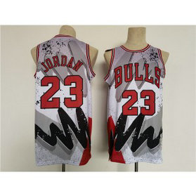 NBA Bulls 23 Michael Jordan Throwback Basketball Men Jersey