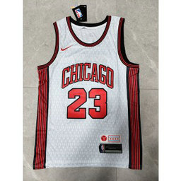 NBA Bulls 23 Michael Jordan White 2023 New Nike Men Jersey