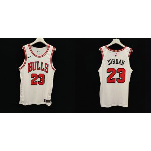 NBA Bulls 23 Michael Jordan White New AU Style Men Jersey