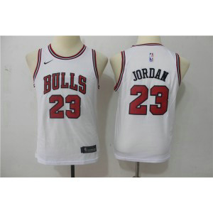 NBA Bulls 23 Michael Jordan White Nike Swingman Youth Jersey