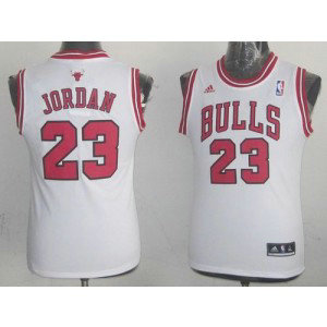 NBA Bulls 23 Michael Jordan White Youth Jersey 1