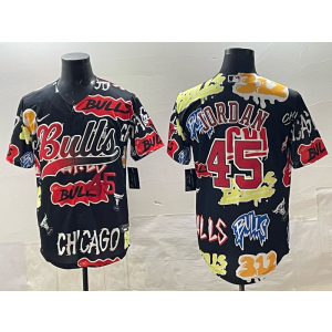 NBA Bulls 45 Michael Jordan Fashional Baseball Vapor Limited Men Jersey