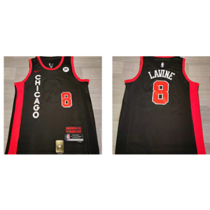 NBA Bulls 8 Zach LaVine Black 2023-24 City Nike Men Jersey