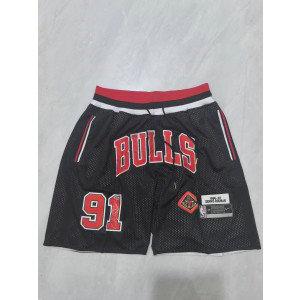 NBA Bulls Black Shorts