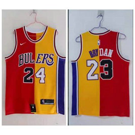 NBA Bulls Lakers Kobe Jordan Split Men Jersey