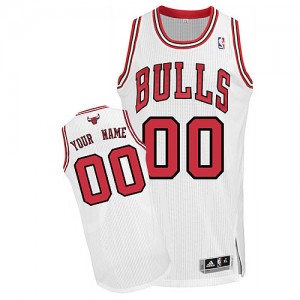NBA Bulls White Customized Men Jersey