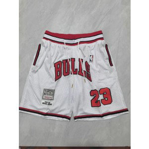 NBA Bulls White Shorts
