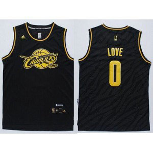 NBA Cavaliers 0 Kevin Love Black Precious Metals Men Jersey