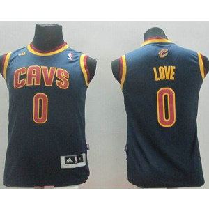 NBA Cavaliers 0 Kevin Love Navy Blue Revolution 30 Youth Jersey