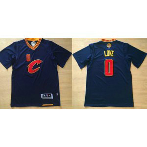 NBA Cavaliers 0 Kevin Love Navy Blue Short Sleeve 'C' Men Jersey