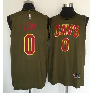 NBA Cavaliers 0 Kevin Love Olive Nike Swingman Men Jersey