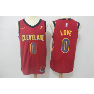 NBA Cavaliers 0 Kevin Love Red Nike Authentic Men Jersey