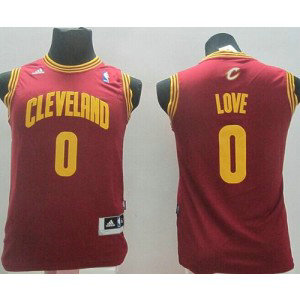 NBA Cavaliers 0 Kevin Love Red Revolution 30 Youth Jersey
