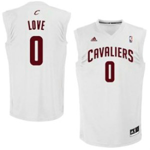 NBA Cavaliers 0 Kevin Love White Men Jersey